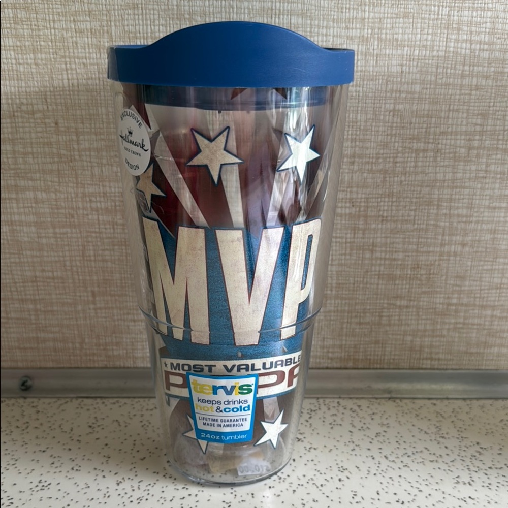 Father’s Day Tervis Tumbler MVP Most Valuable Papa 25 oz NEW Hallmark